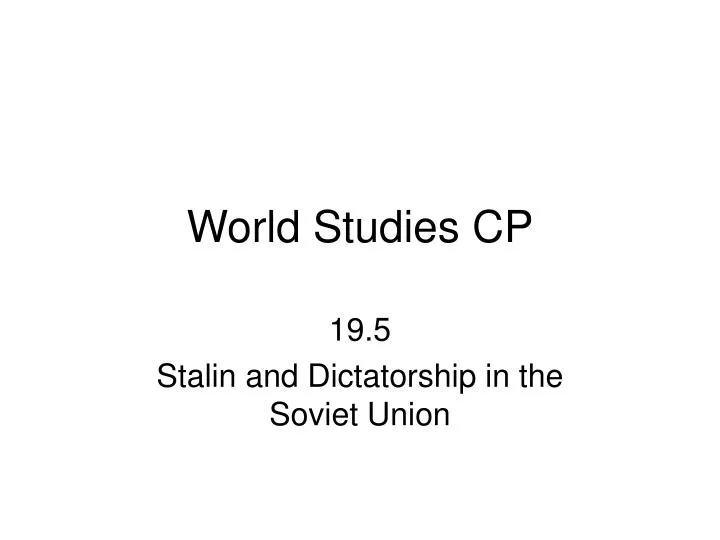 world studies cp