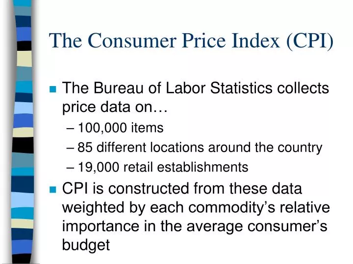 the consumer price index cpi