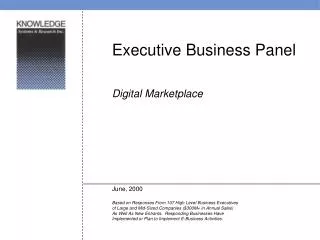 Executive Business Panel Digital Marketplace