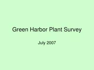 Green Harbor Plant Survey