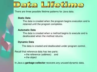 Data Lifetime