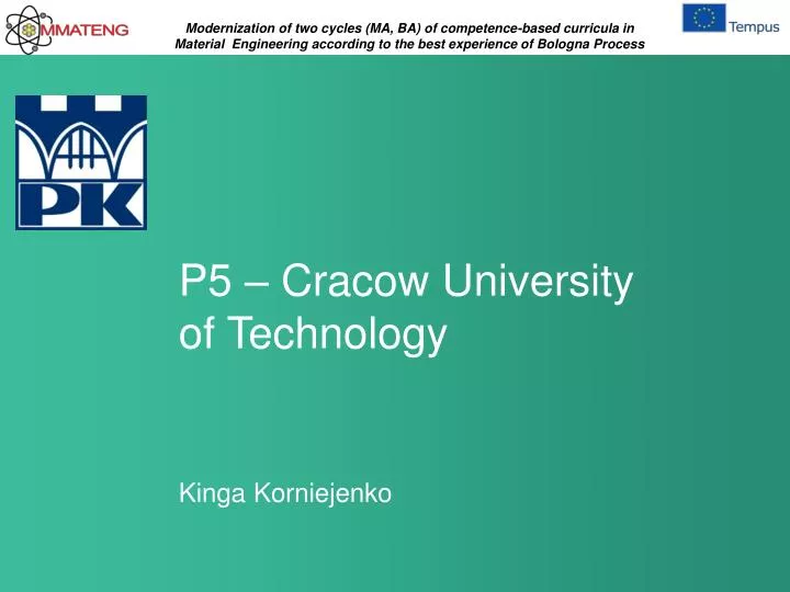 p 5 cracow university of technology