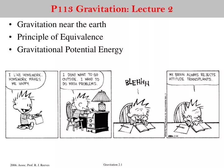 p113 gravitation lecture 2