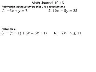 Math Journal 10-16
