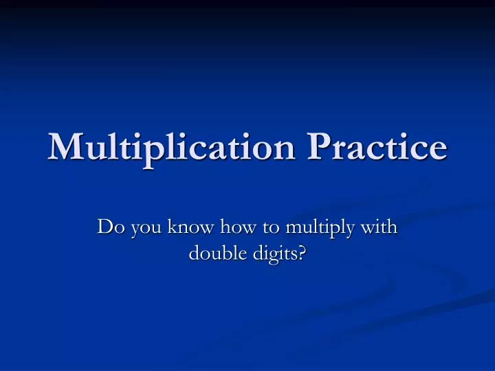 multiplication practice