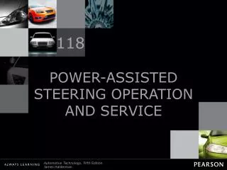 POWER-ASSISTED STEERING OPERATION AND SERVICE