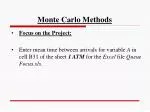 Monte Carlo Methods - slide 1