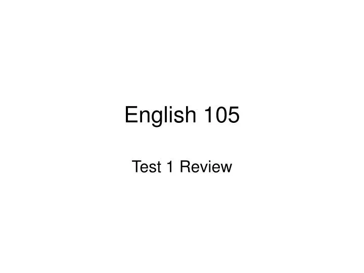 english 105