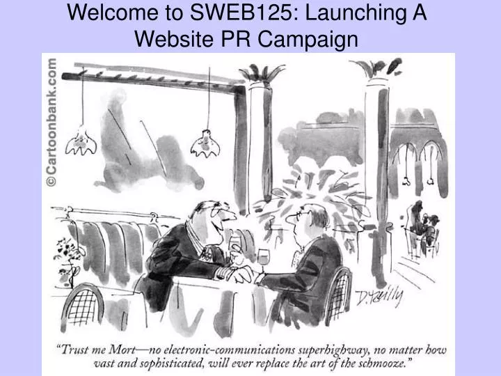 welcome to sweb125 launching a website pr campaign