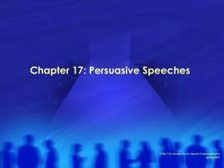 Chapter 17: Persuasive Speeches
