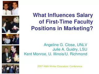 What Influences Salary of First-Time Faculty Positions in Marketing?
