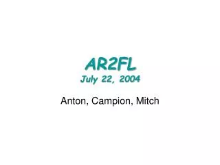 AR2FL July 22, 2004