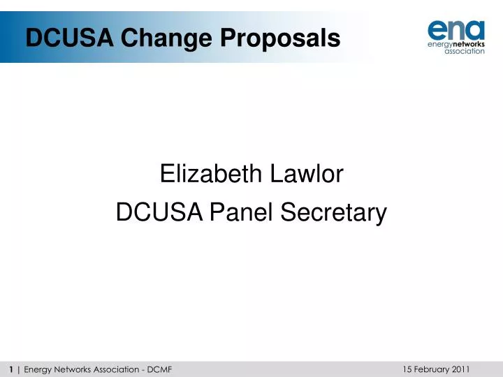 dcusa change proposals