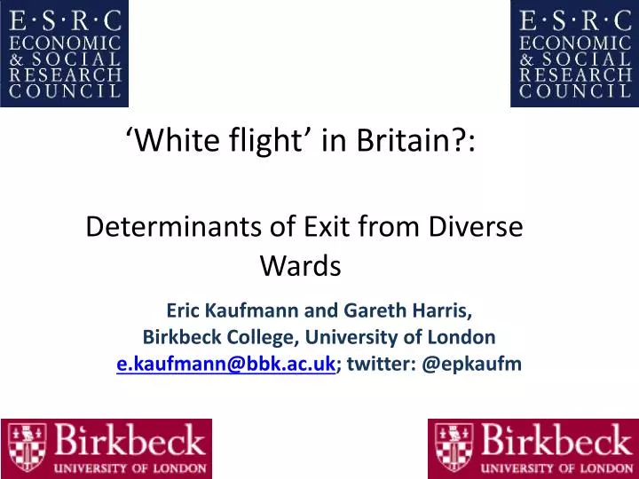 white flight in britain determinants of exit from diverse wards