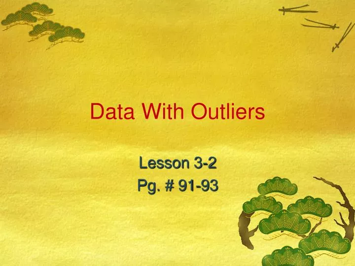 data with outliers