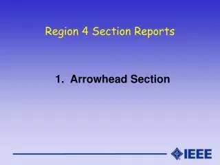 Region 4 Section Reports