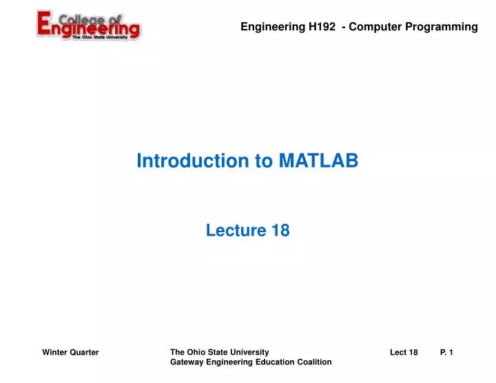 introduction to matlab