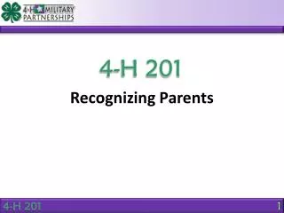 Recognizing Parents