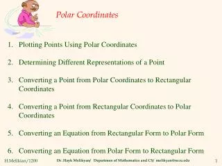 polar coordinates