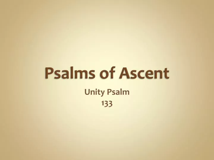 psalms of ascent