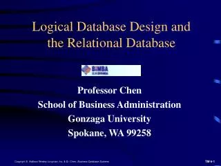 Logical Database Design and the Relational Database