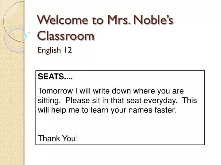 welcome to mrs noble s classroom