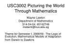 USC3002 Picturing the World Through Mathematics - slide 1