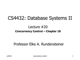 CS4432: Database Systems II