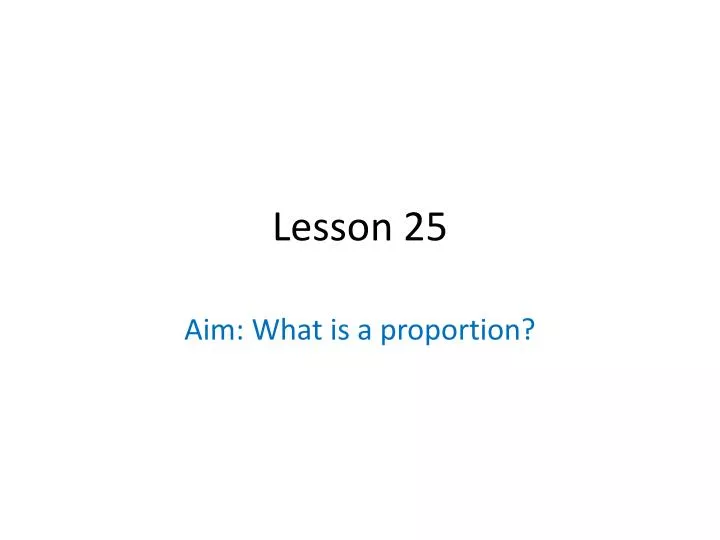 lesson 25