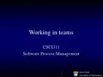 Working in teams - slide 1