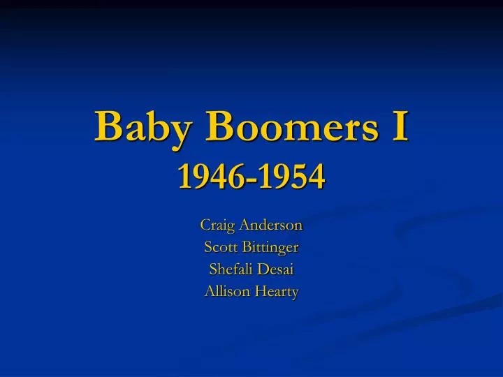 baby boomers i 1946 1954