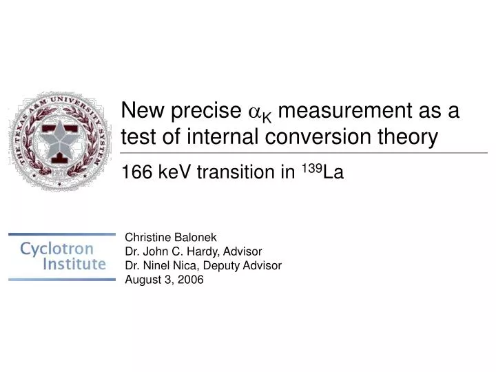 new precise a k measurement as a test of internal conversion theory