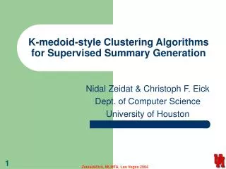 K-medoid-style Clustering Algorithms for Supervised Summary Generation