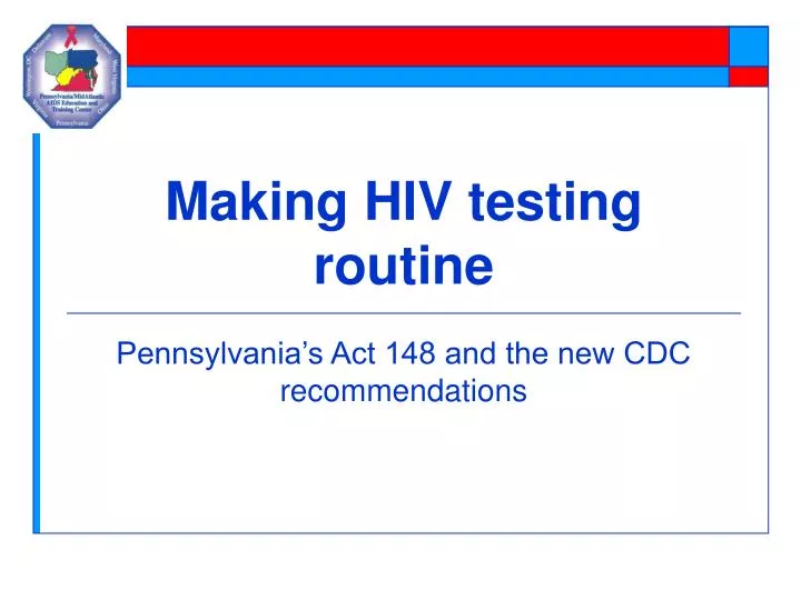 making hiv testing routine