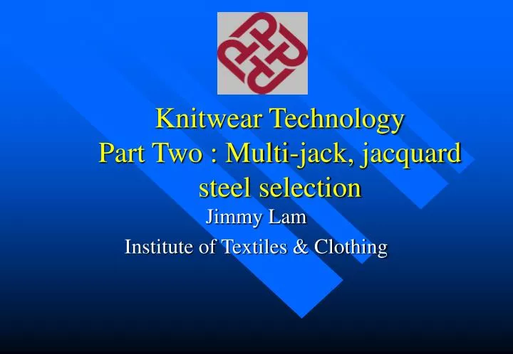 knitwear technology part two multi jack jacquard steel selection