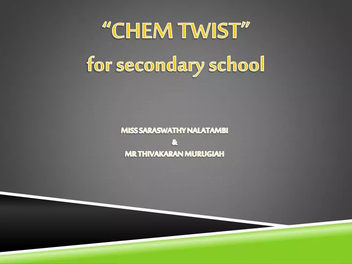 chem twist for secondary school