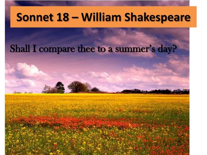 sonnet 18 william shakespeare
