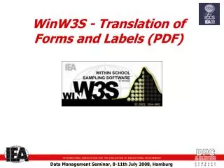 WinW3S - Translation of Forms and Labels (PDF)
