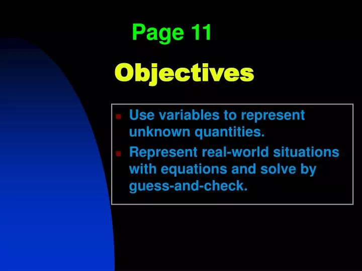 objectives