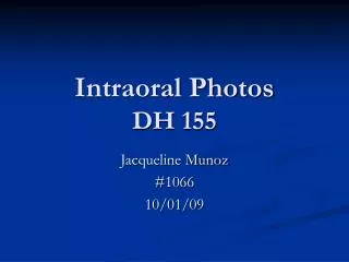 Intraoral Photos DH 155