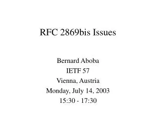 RFC 2869bis Issues