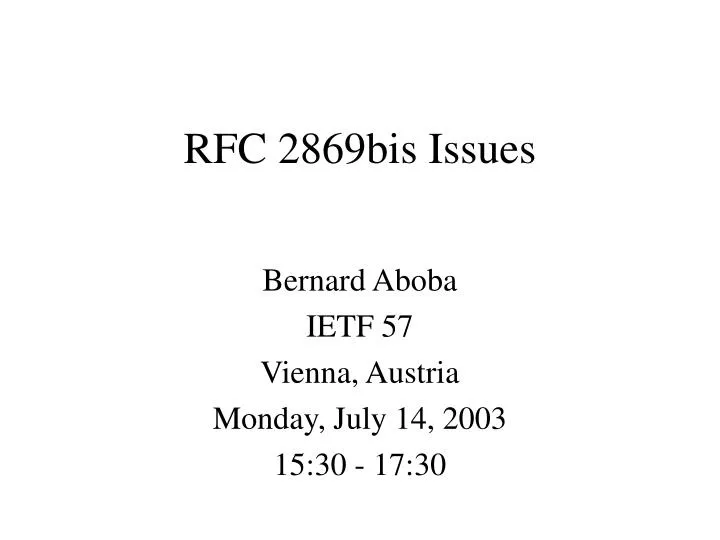 rfc 2869bis issues