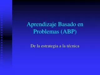 aprendizaje basado en problemas abp