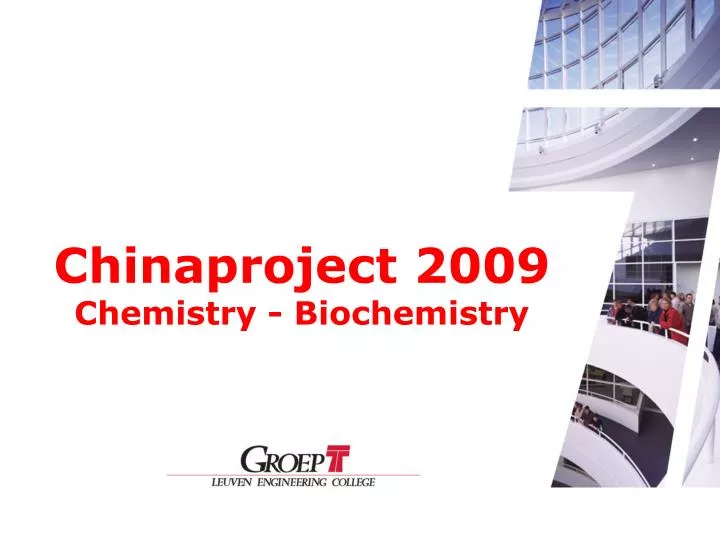 chinaproject 2009 chemistry biochemistry