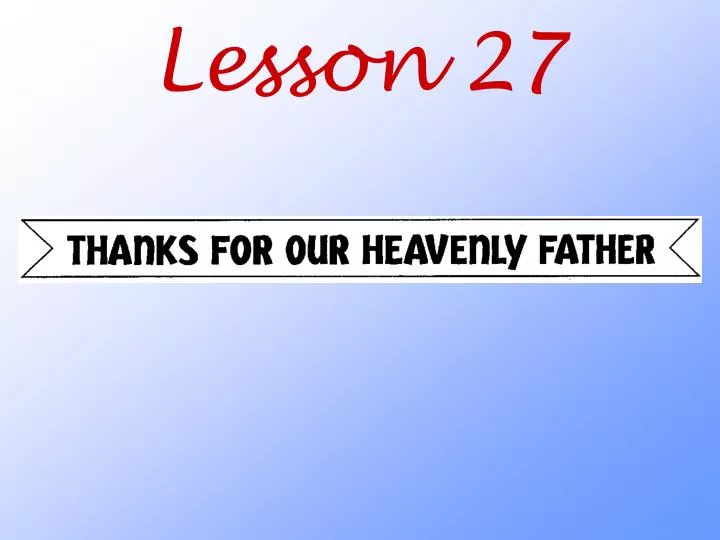 lesson 27