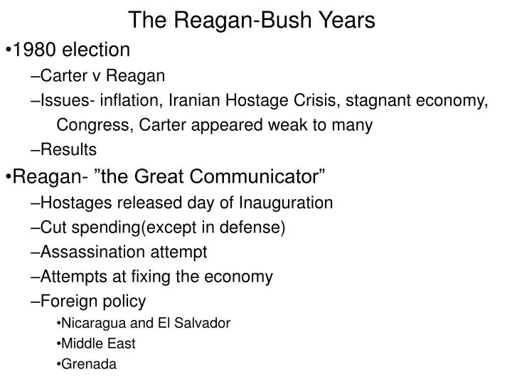 the reagan bush years