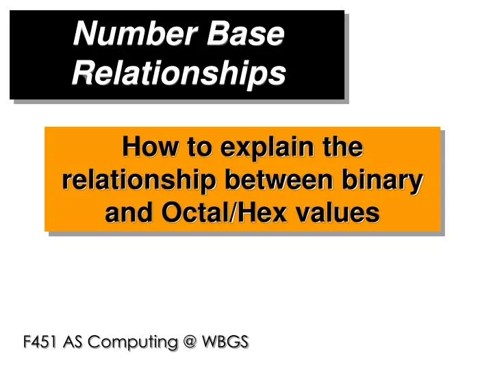 number base relationships