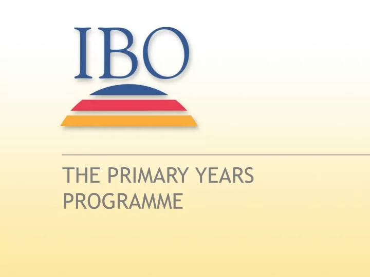 the primary years programme