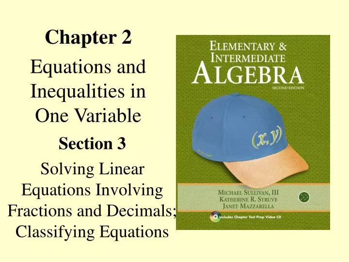 chapter 2 equations and inequalities in one variable
