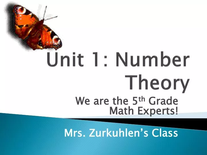 unit 1 number theory